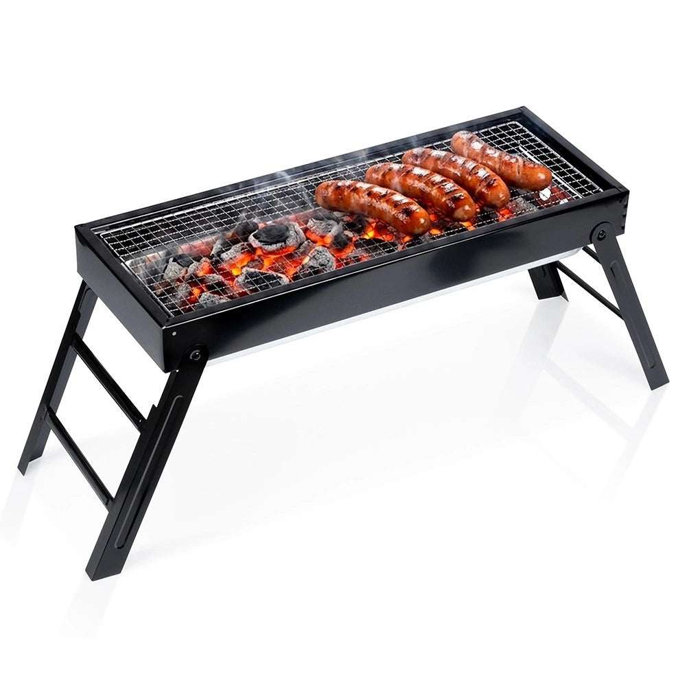 Portable Charcoal Grill, Foldable Steel, 77x23x31 Cm