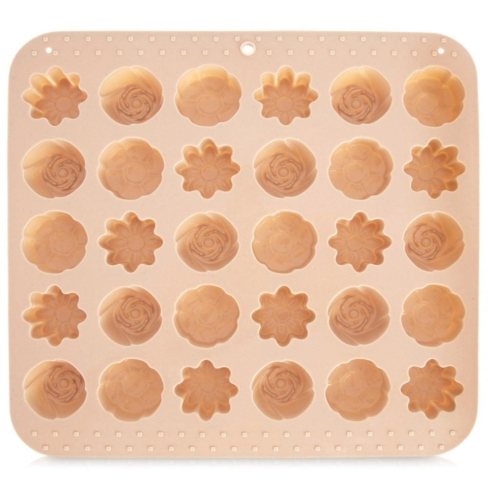 Silicone Flower Chocolate & Cookie Mold, 21.5x20x2 Cm