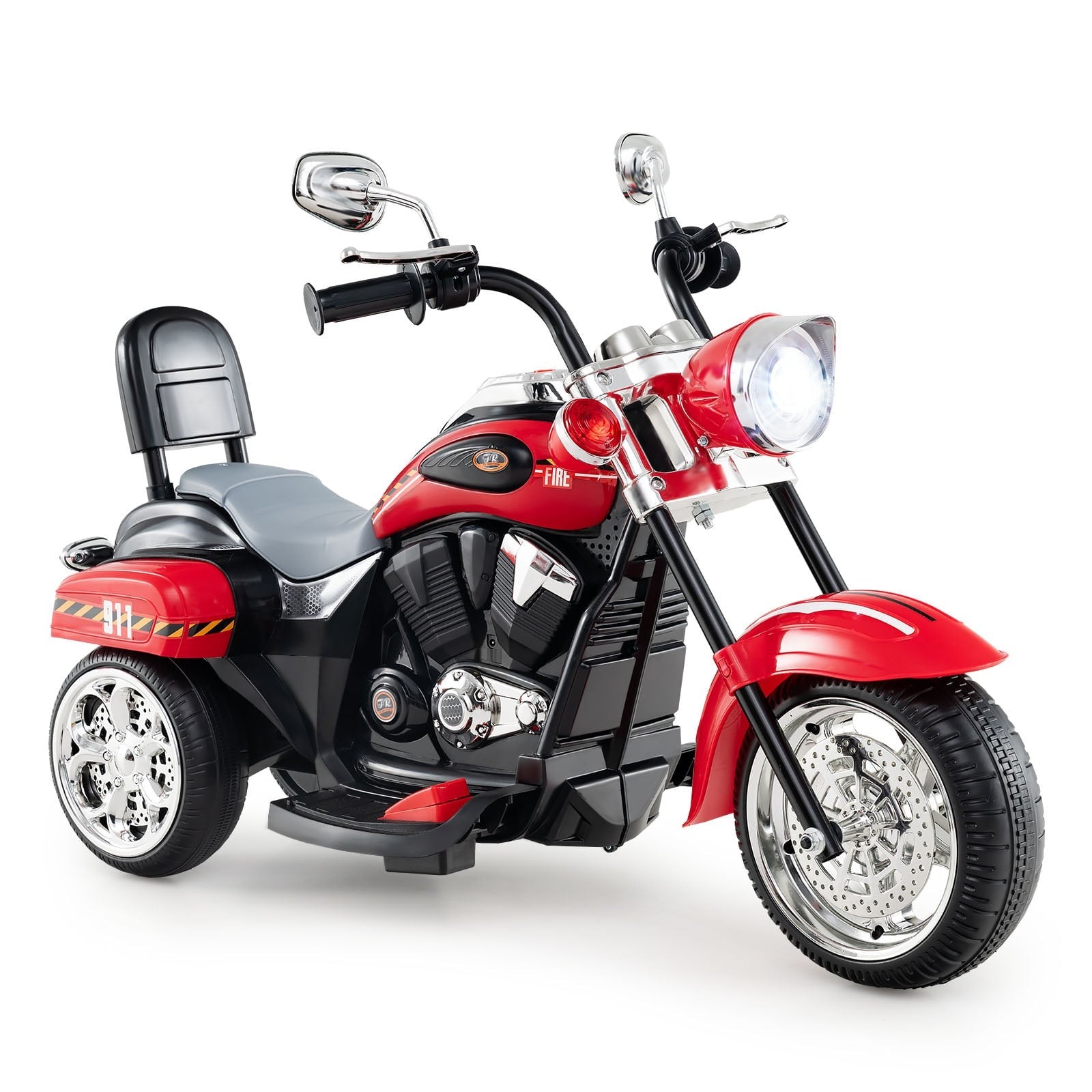 6v Kinder-elektromotorrad Mit Licht Und Sound, Rot