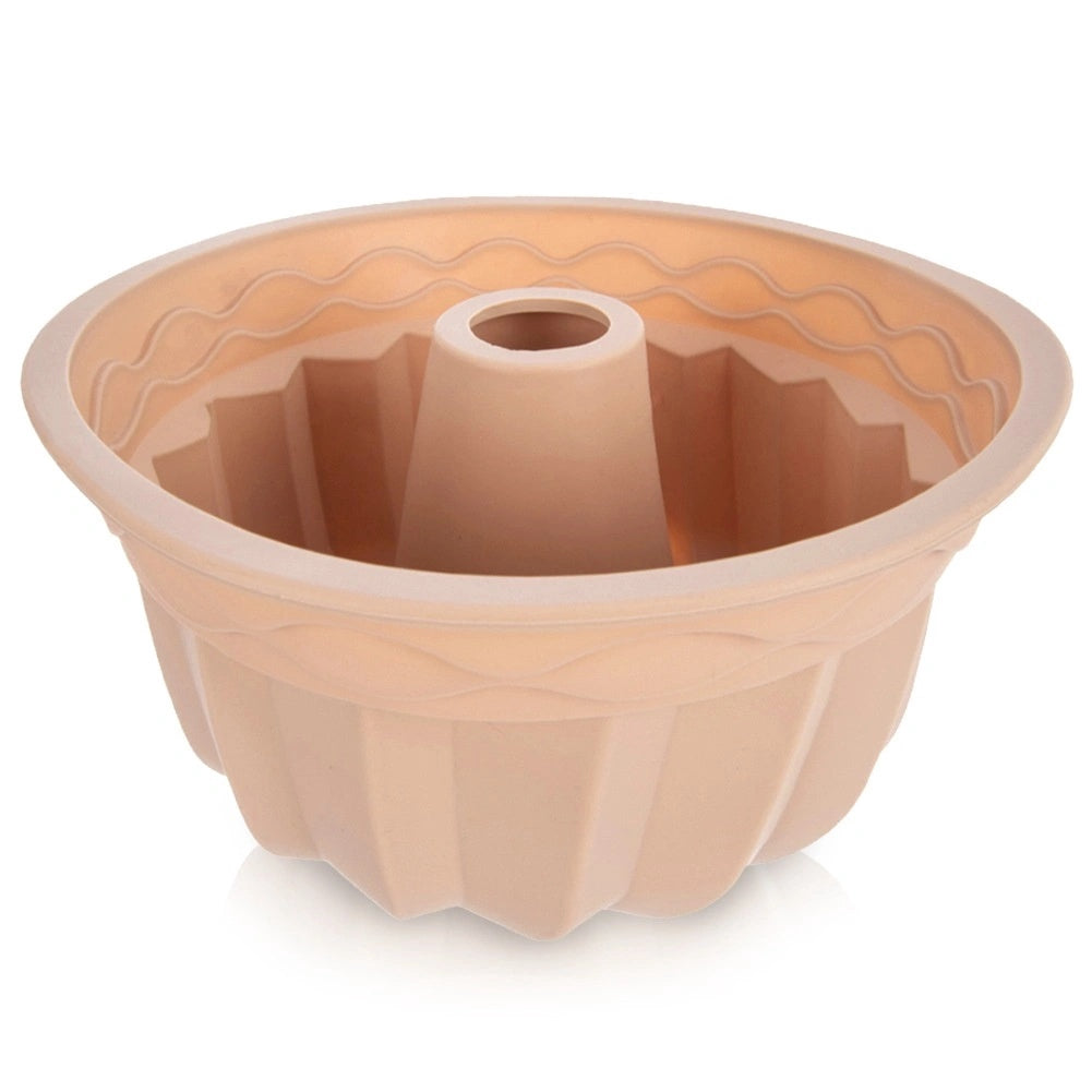 Silicone Bundt Cake Pan, Beige, 23.5 Cm