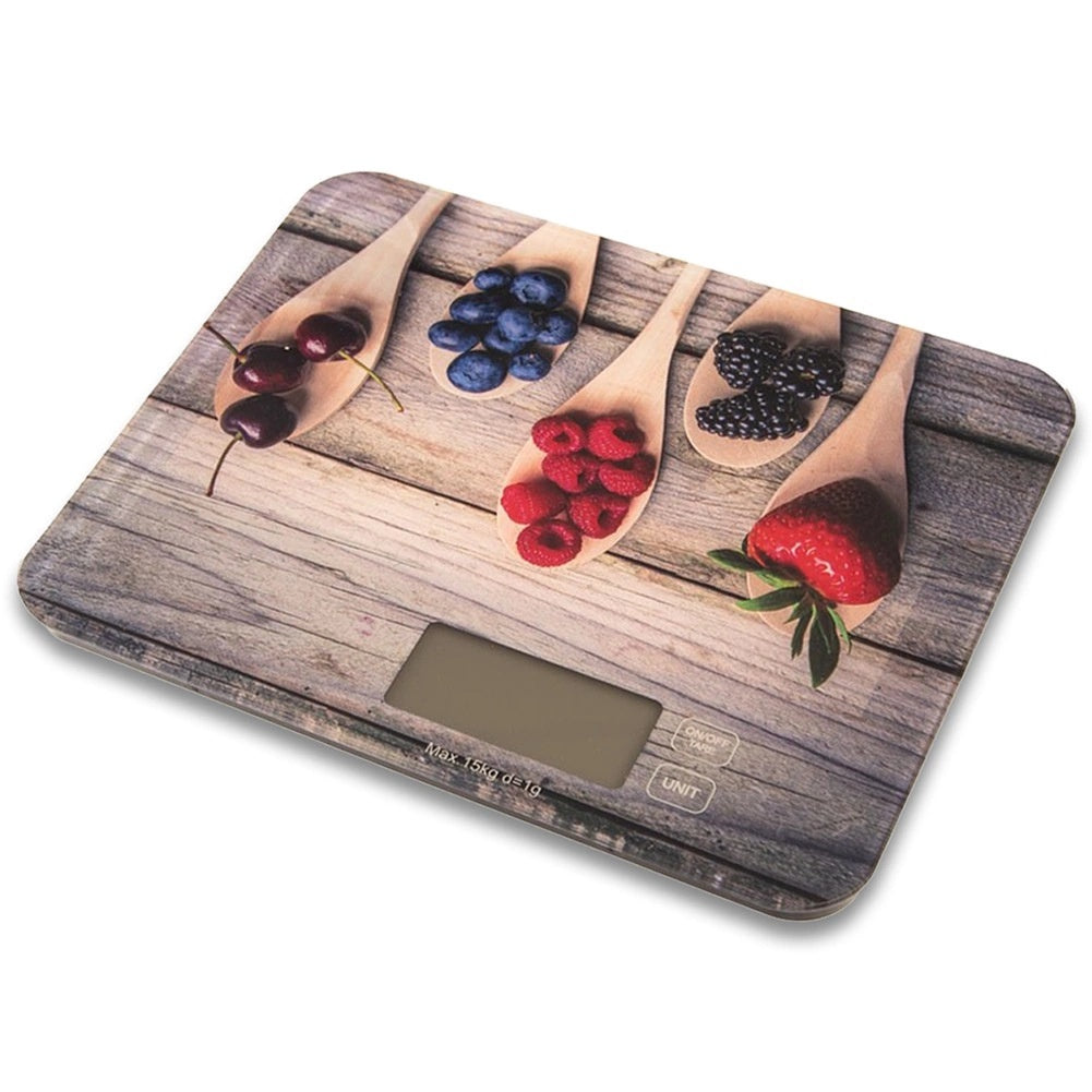 Digital Kitchen Scale, Tempered Glass, 15 Kg Capacity
