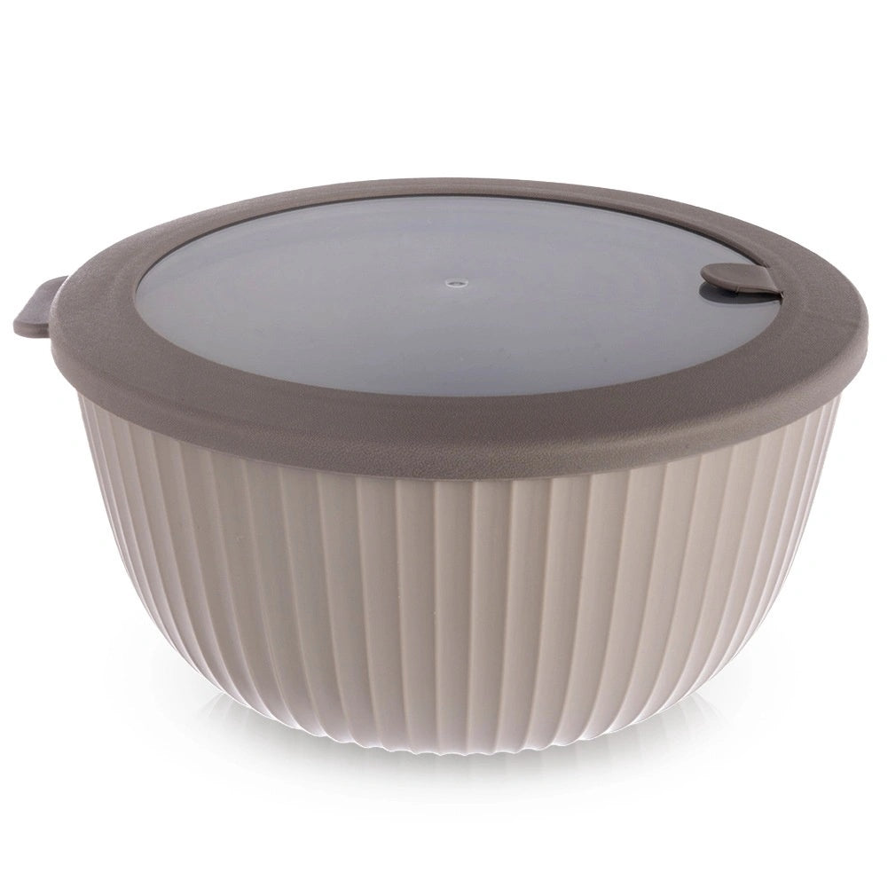 Kitchen Bowl With Lid, 4l, Bpa-free, Microwave Safe