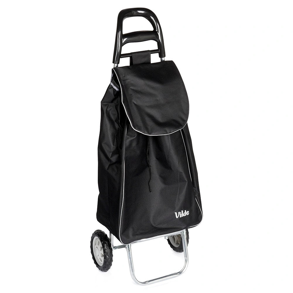 Shopping Trolley, Black, 30l Capacity, Easy To Use