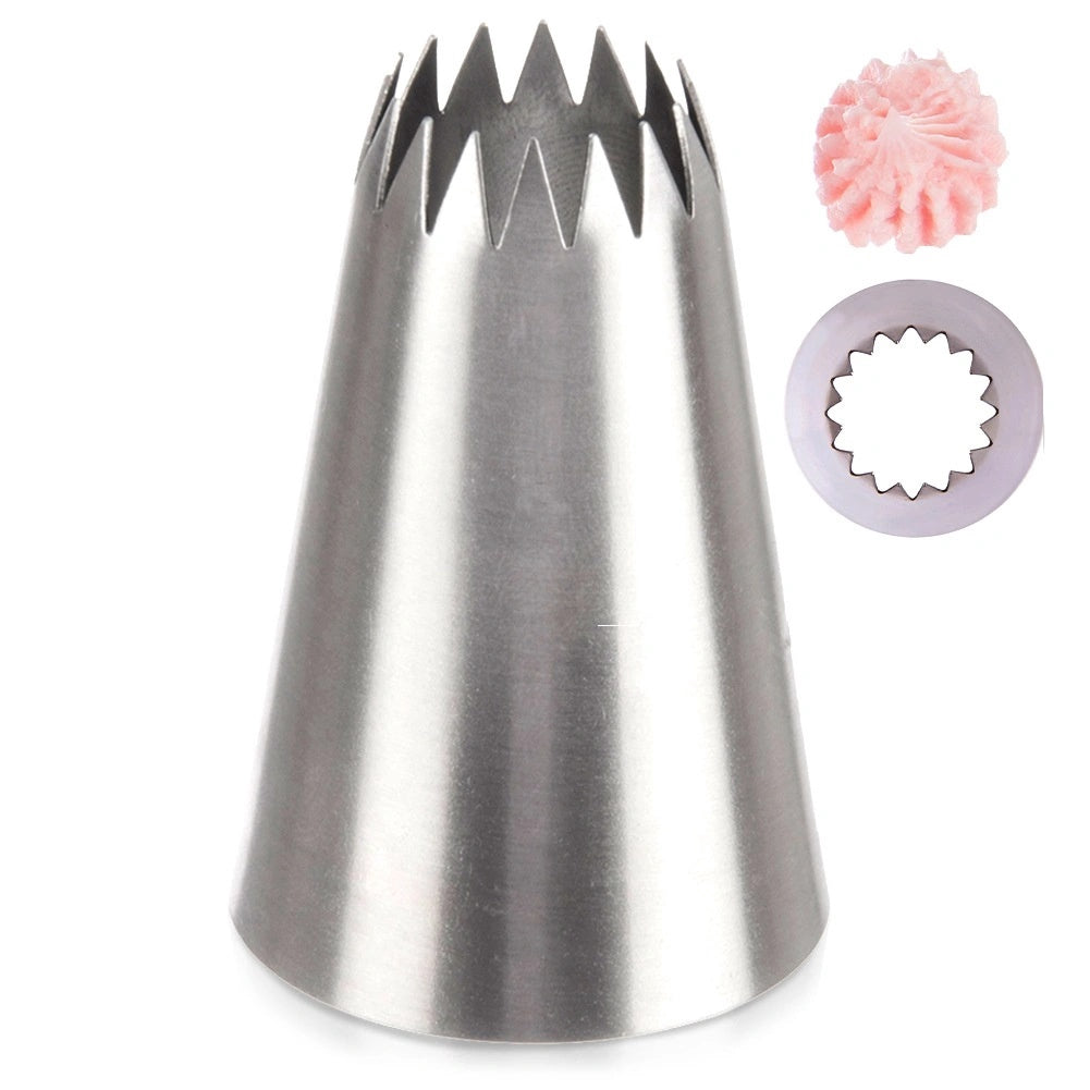 Stainless Steel Star Piping Nozzle - 1.5 Cm Diameter