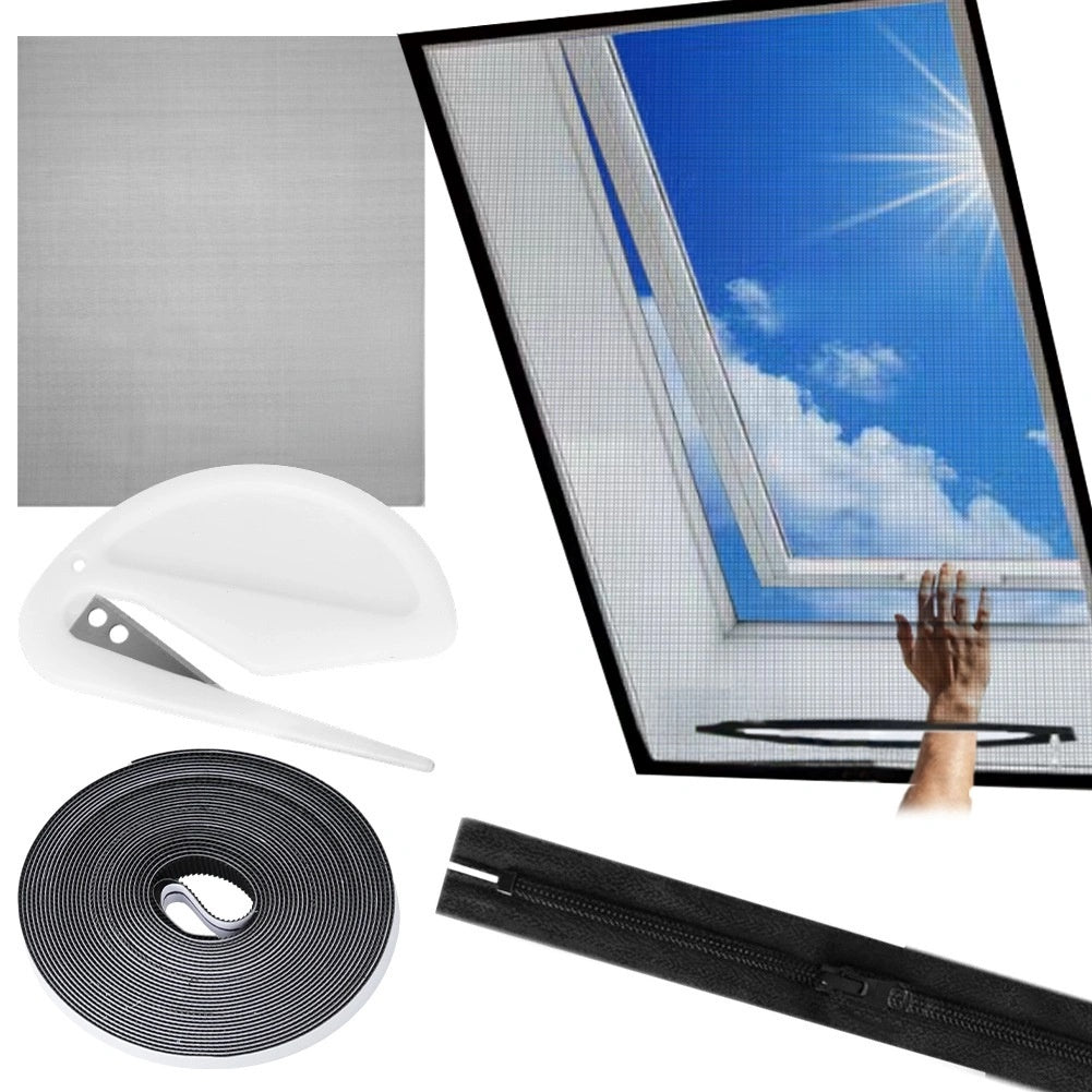 Roof Window Mosquito Net, Black, 140x120 Cm