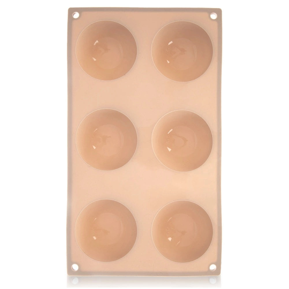Silicone Hemisphere Baking Mold, Beige, 28x16.5 Cm
