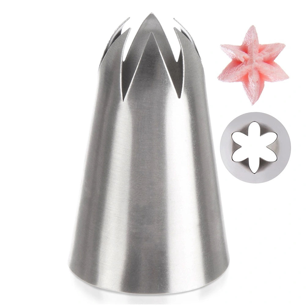 Star Piping Nozzle, Stainless Steel, 1.5 Cm Diameter