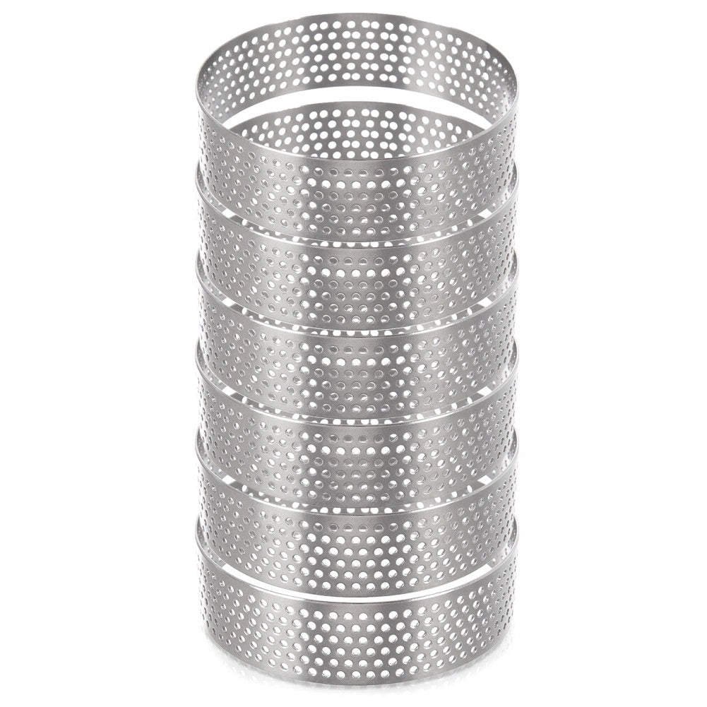 Mini Tart Pan Set, Perforated Steel, 7 Cm, 6-pack