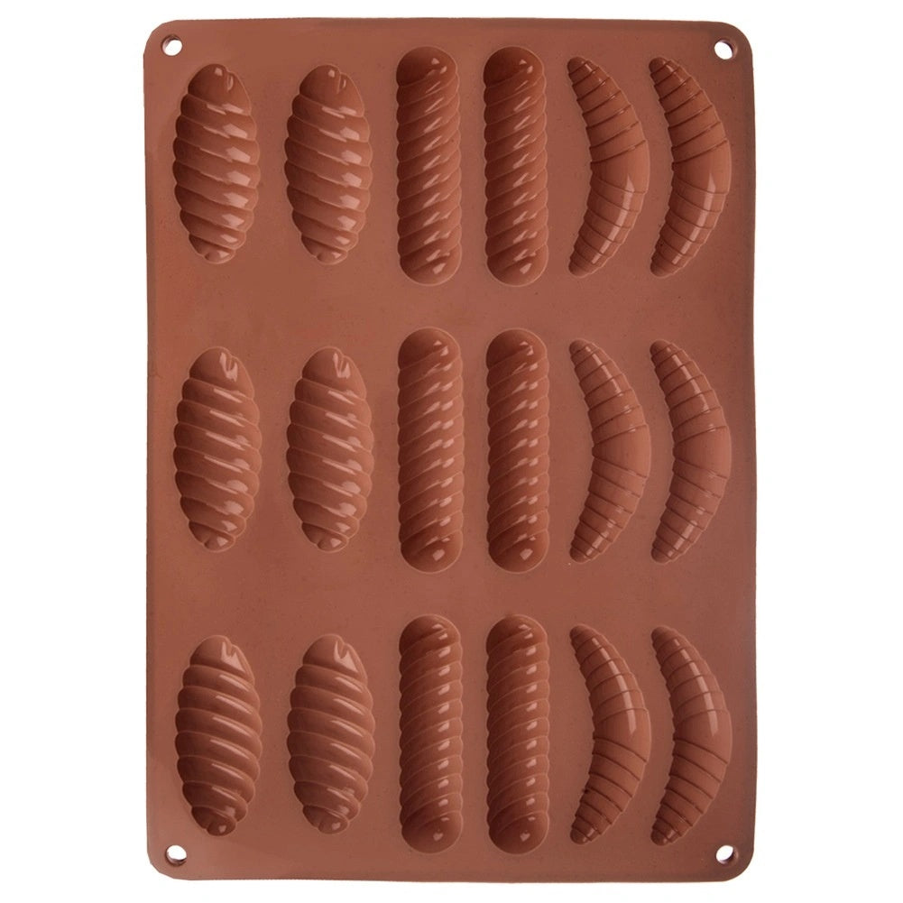 Silicone Cookie & Praline Mold, Brown, 33x24.5x1 Cm