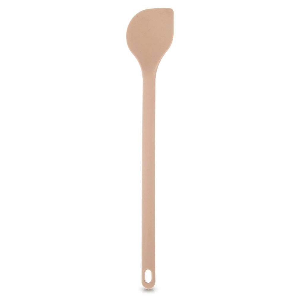 Silicone Cooking Spoon, Beige, 28 Cm, Non-slip Handle