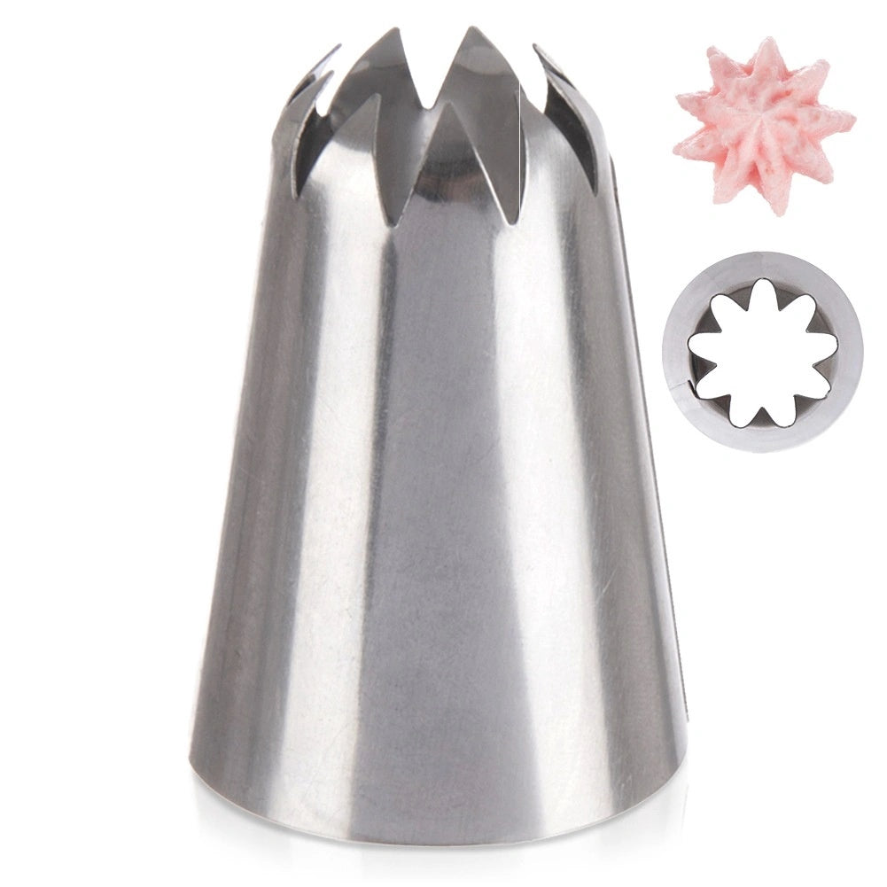 Stainless Steel Star Piping Nozzle - 2 Cm Diameter