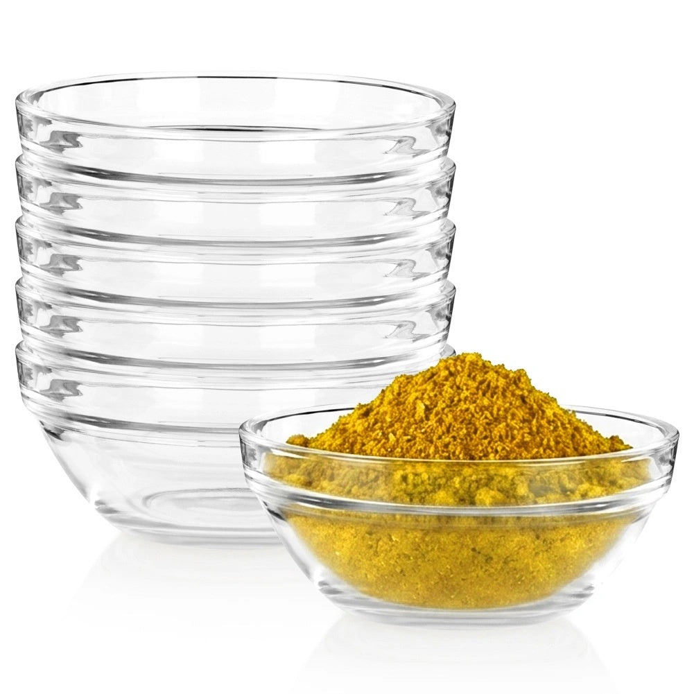 Glass Sauce Bowls Set, 135 Ml, 6 Pieces, 9 Cm