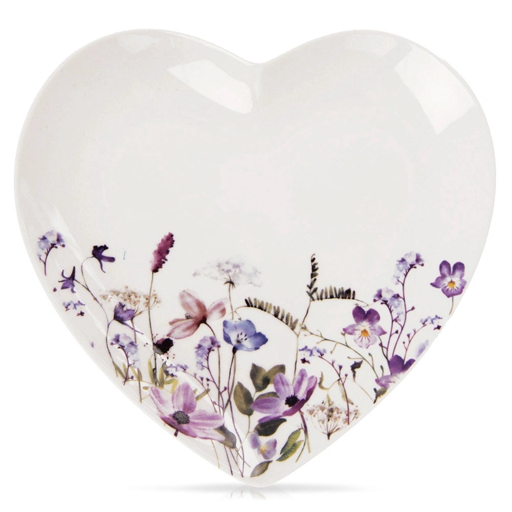Heart-shaped Porcelain Dessert Plate, 17.5x17 Cm