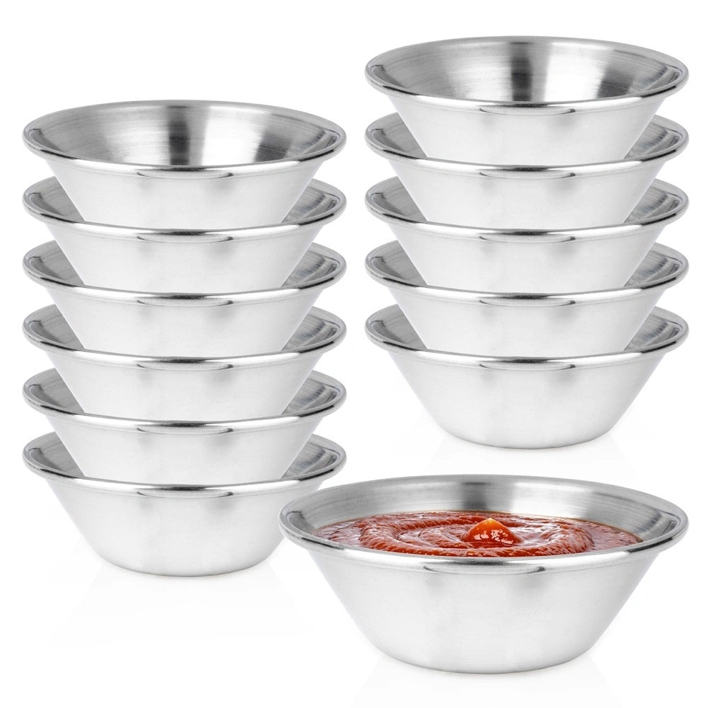 Stainless Steel Dipping Bowls, 45 Ml, Set Of 12