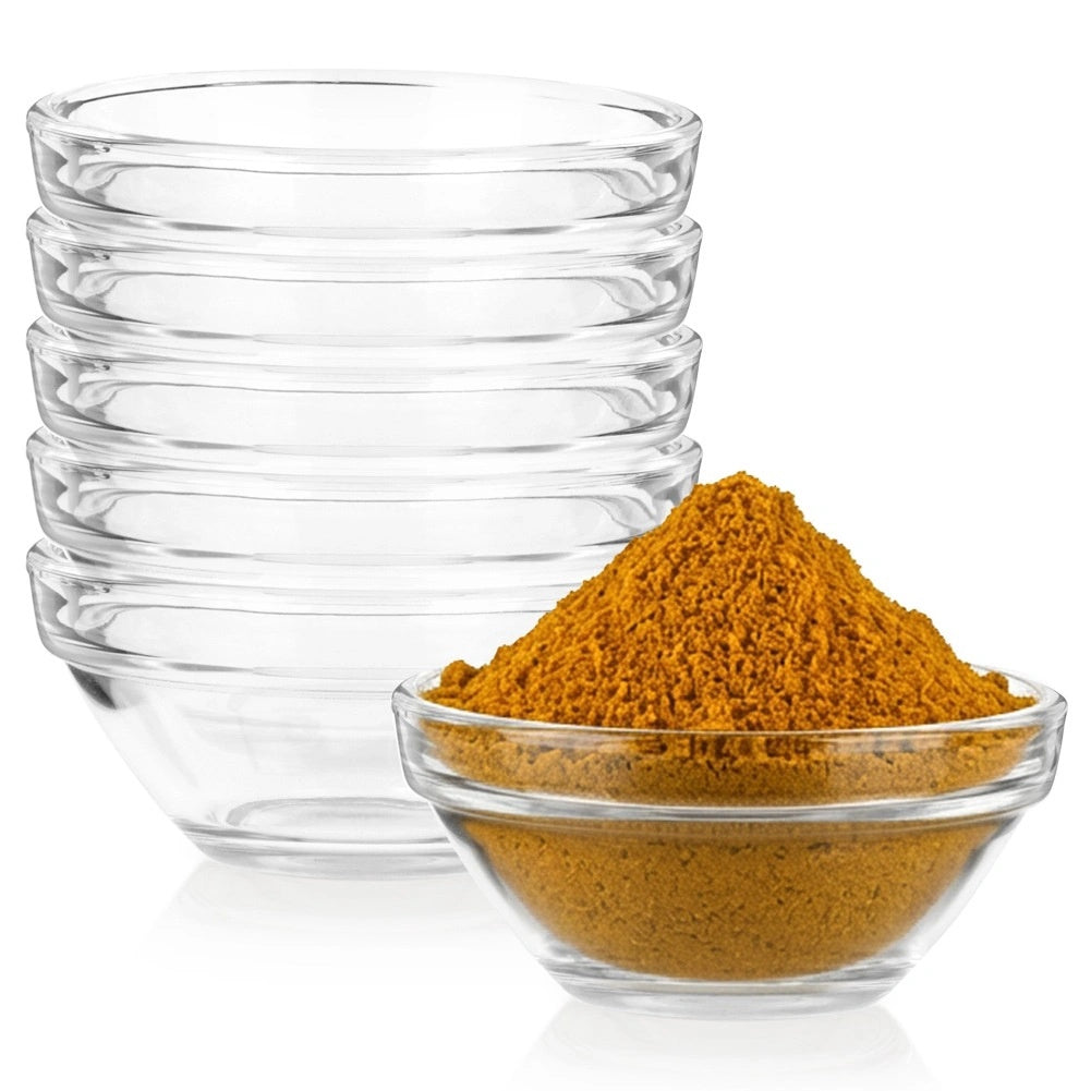Glass Sauce Bowls Set, 80 Ml, 6 Pieces