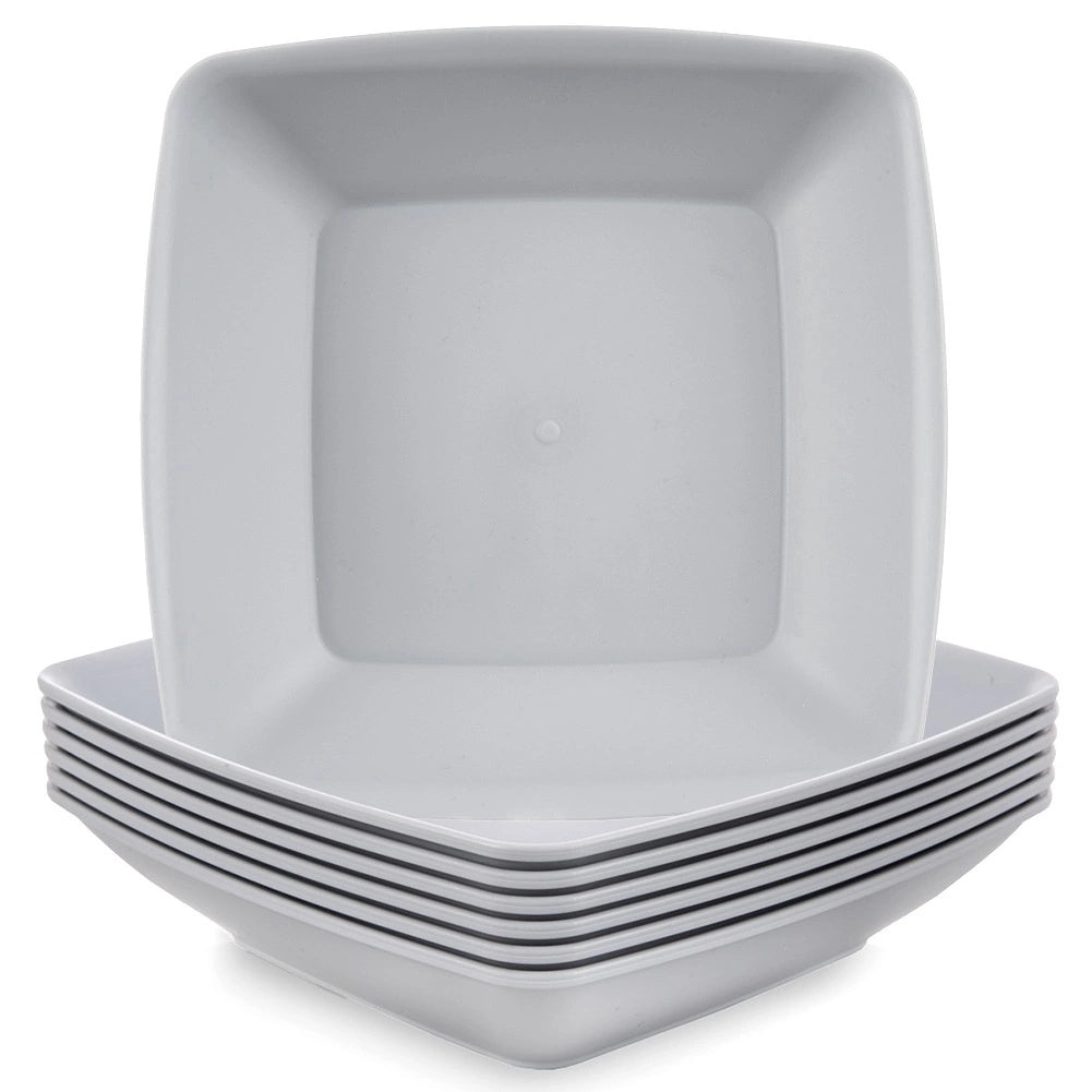 Gray Plastic Soup Bowls, 17.5 Cm, 500 Ml, Set Of 6