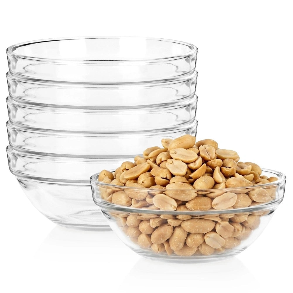 Glass Bowls Set, 12.5 Cm, 350 Ml, 6 Pieces
