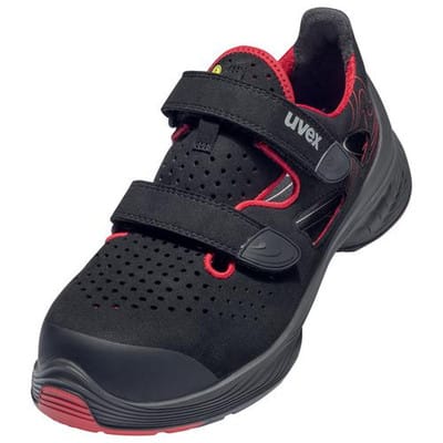 Uvex Sicherheitssandalen S1P SRC uvex 1 G2 aus Mikrovelours, uvex xenova® Kunststoffkappe, Weite 11, Größe 44