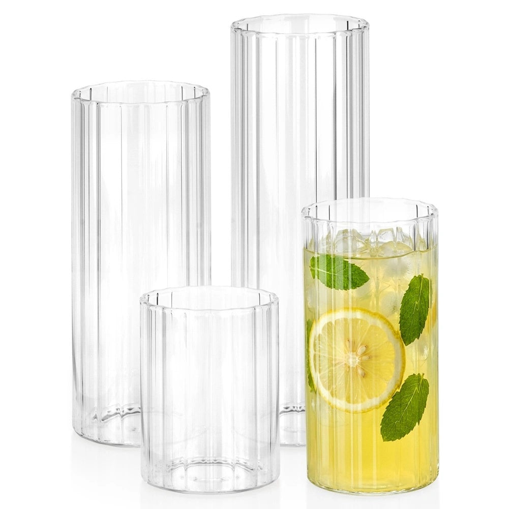 Glass Set, Borosilicate, 230-560 Ml, 4 Pieces