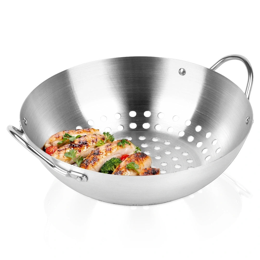 Vegetable Grill Basket, Stainless Steel, Perforated, 20.5 Cm
