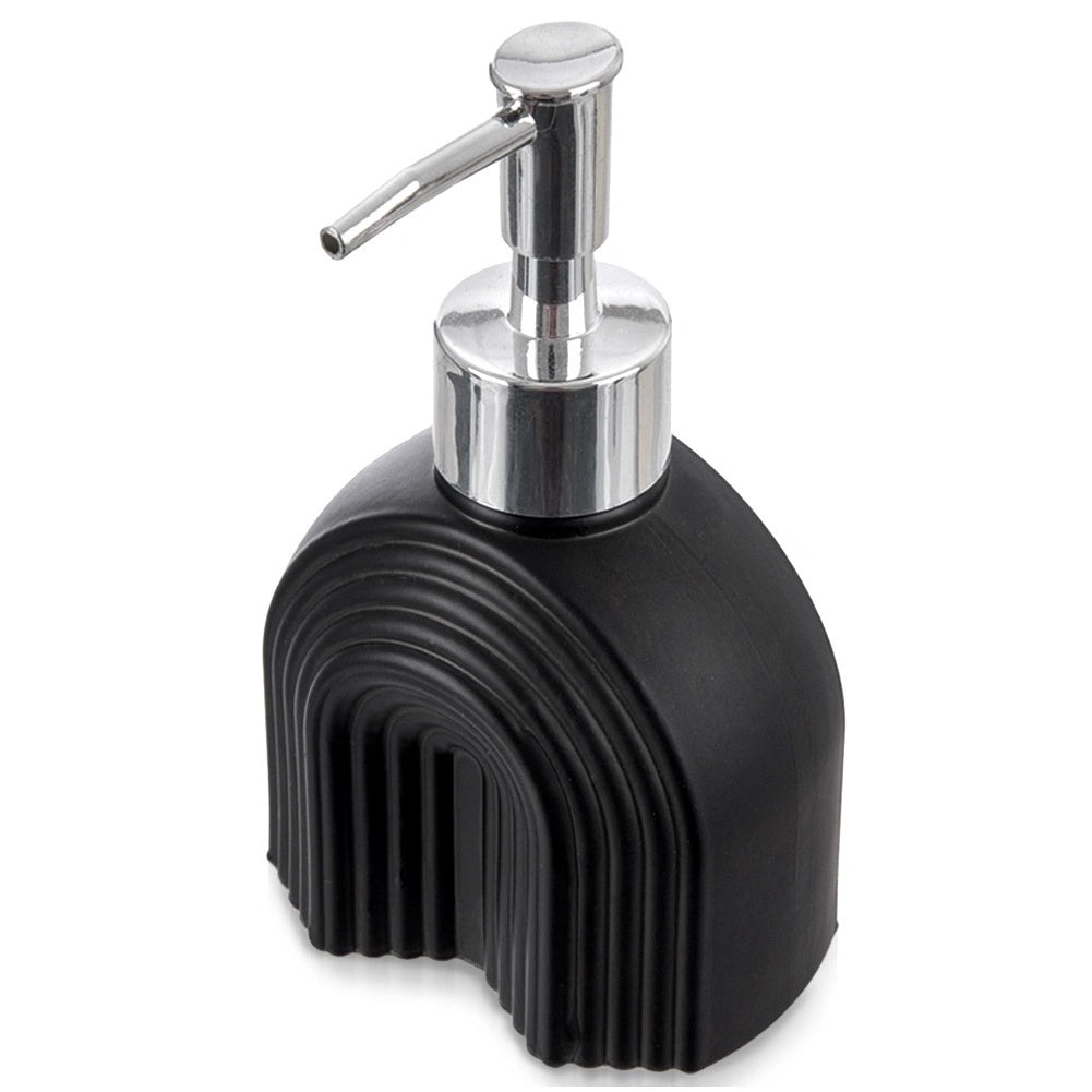 Glass Soap Dispenser, Black Matte, 180 Ml