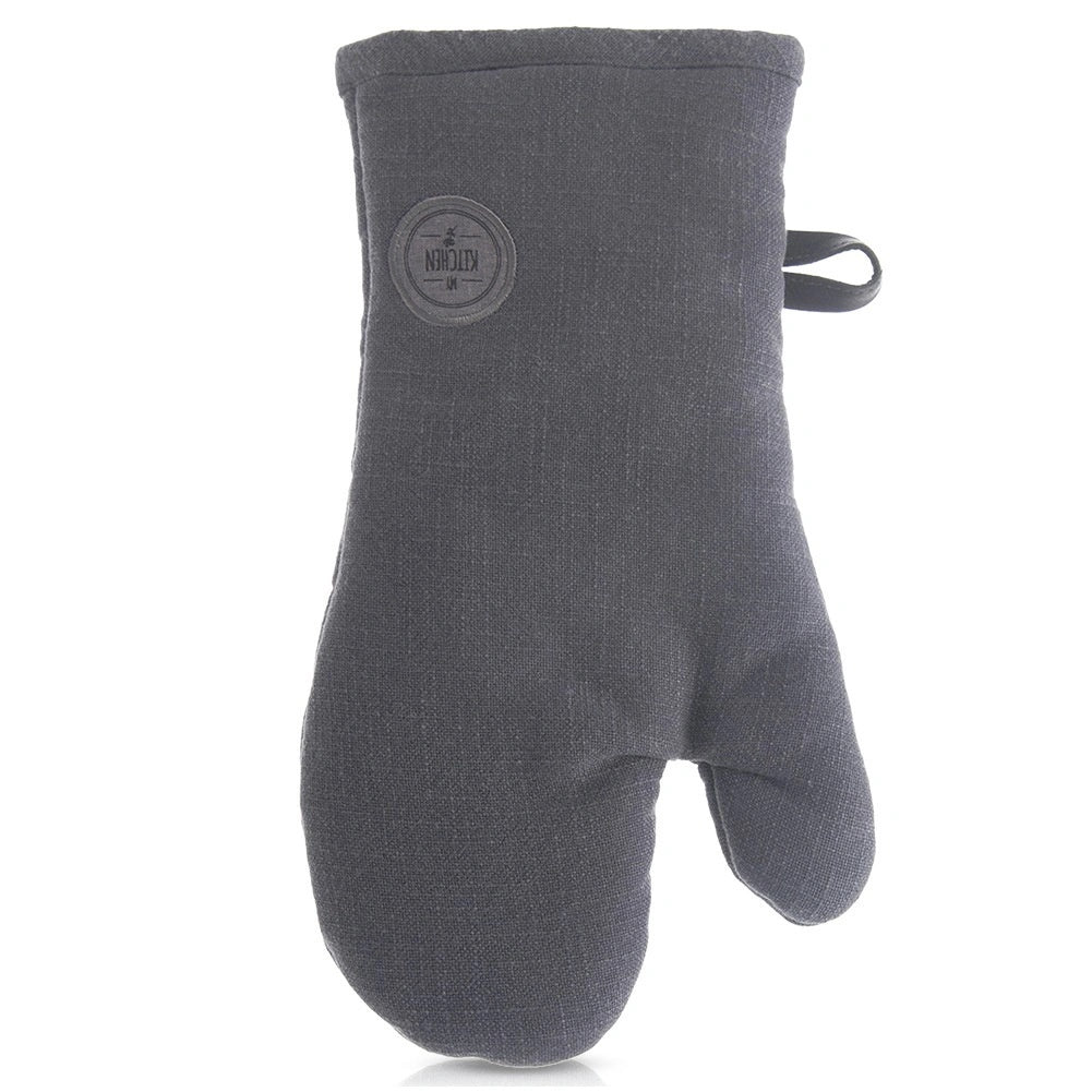 Gray Cotton Oven Glove With Magnet, 32 Cm