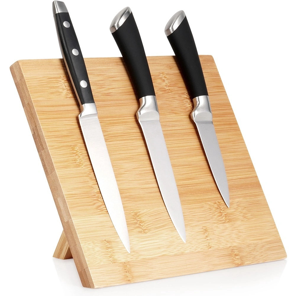 Magnetic Bamboo Knife Block Holder, 24x21 Cm