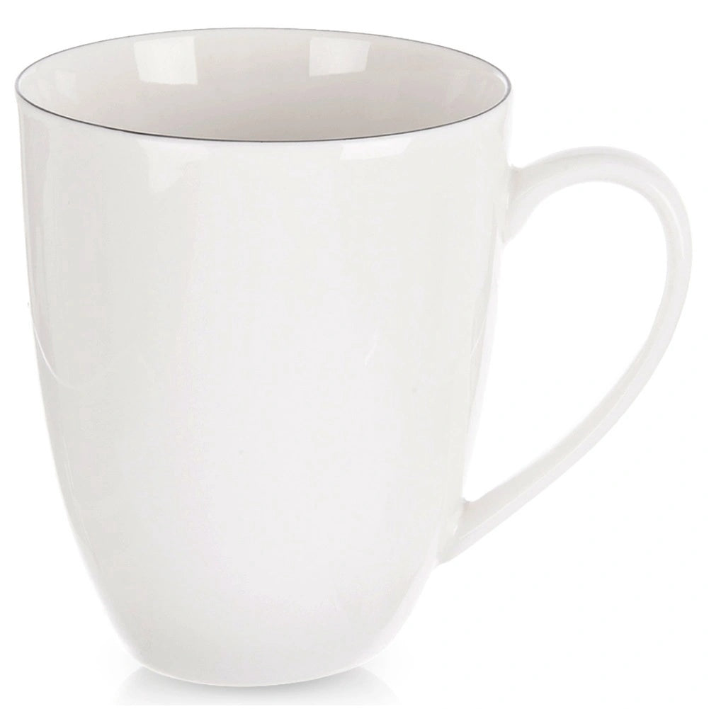 Porcelain Mug, White, 390 Ml, Dishwasher & Microwave Safe