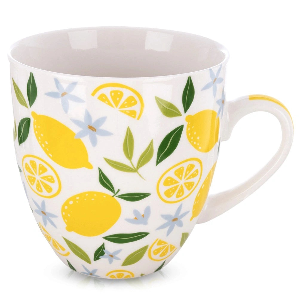 Porcelain Mug With Lemon Design, 1l Capacity
