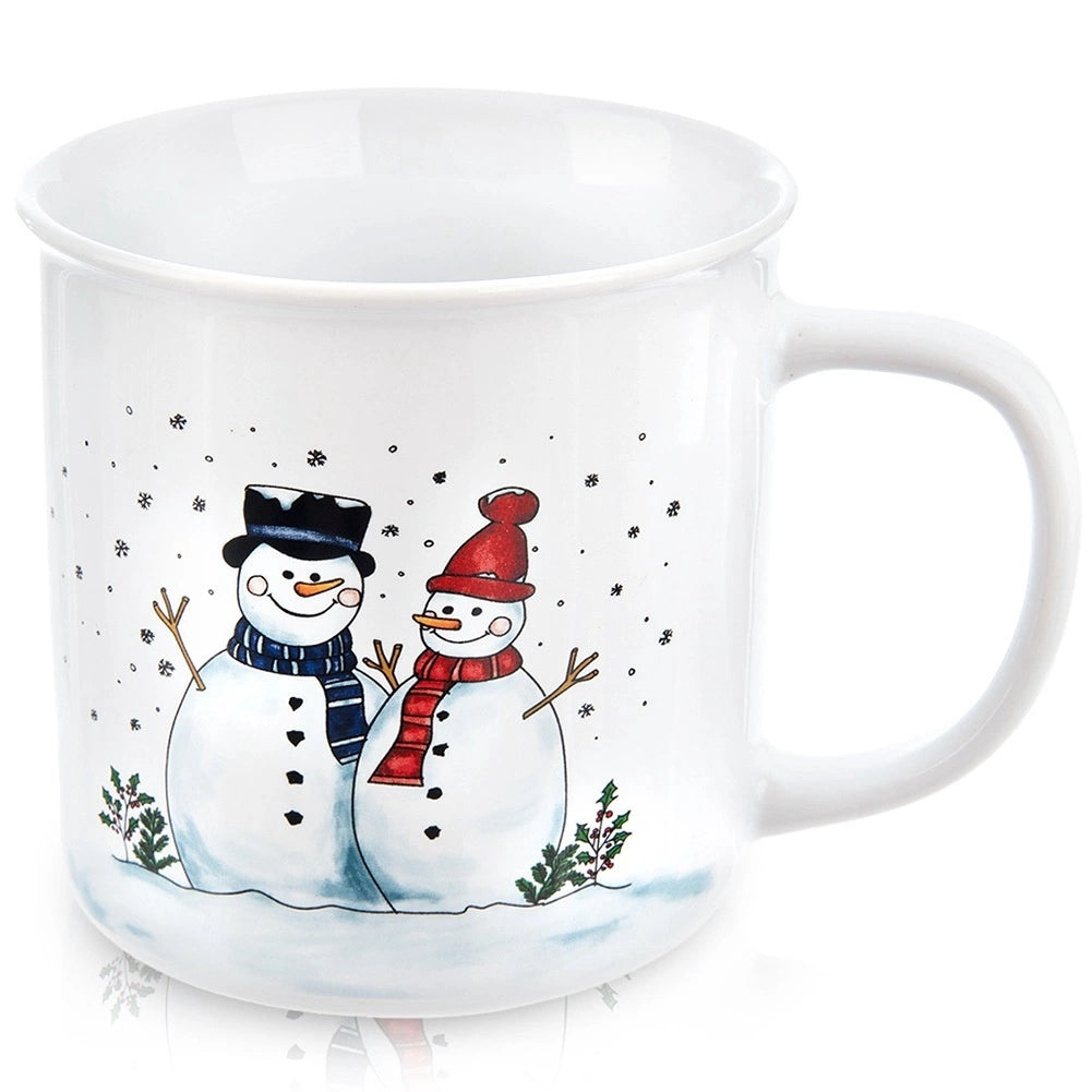 Ceramic Snowman Mug, 470ml - Dishwasher Safe