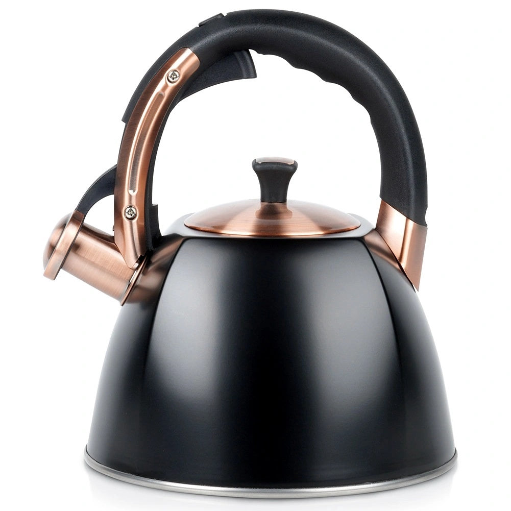 Whistling Black Stainless Steel Kettle, 2.8l Capacity