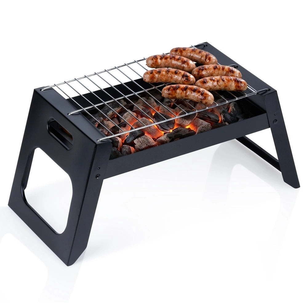 Portable Charcoal Grill, Foldable Steel, 46x22x22 Cm