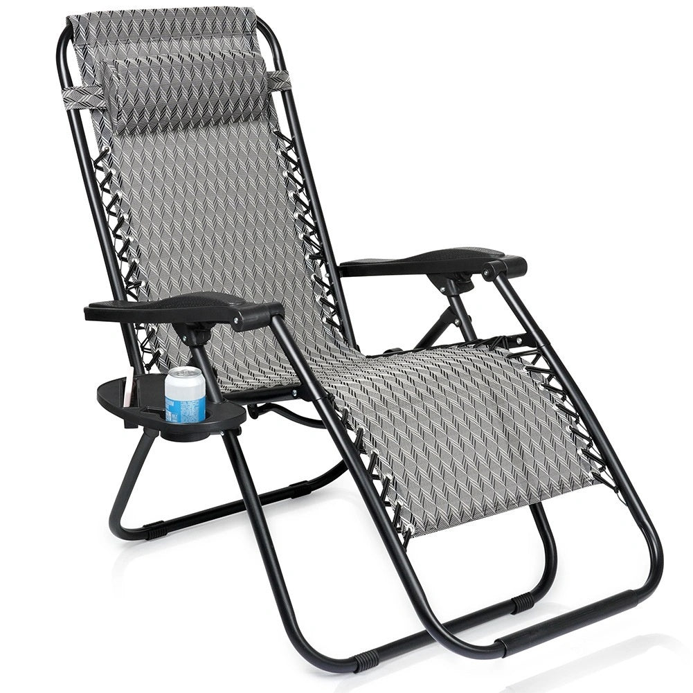 Zero Gravity Reclining Garden Lounger With Tray