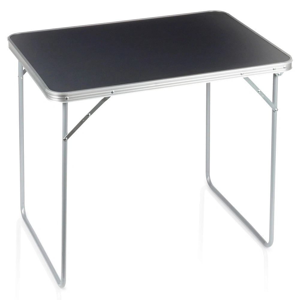 Folding Metal Camping Table, Graphite, 80x60x70 Cm
