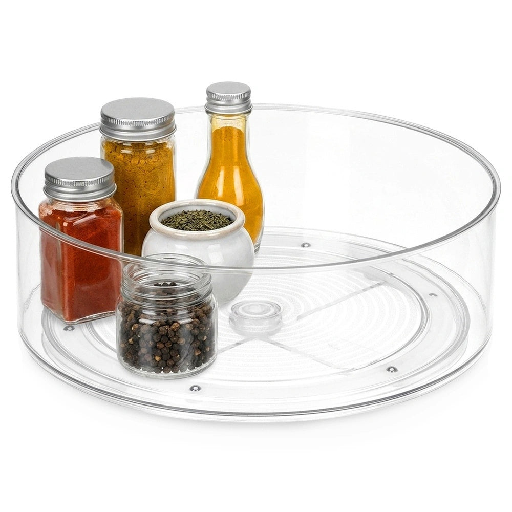 Rotating Organizer Tray, 23 Cm, Clear Plastic