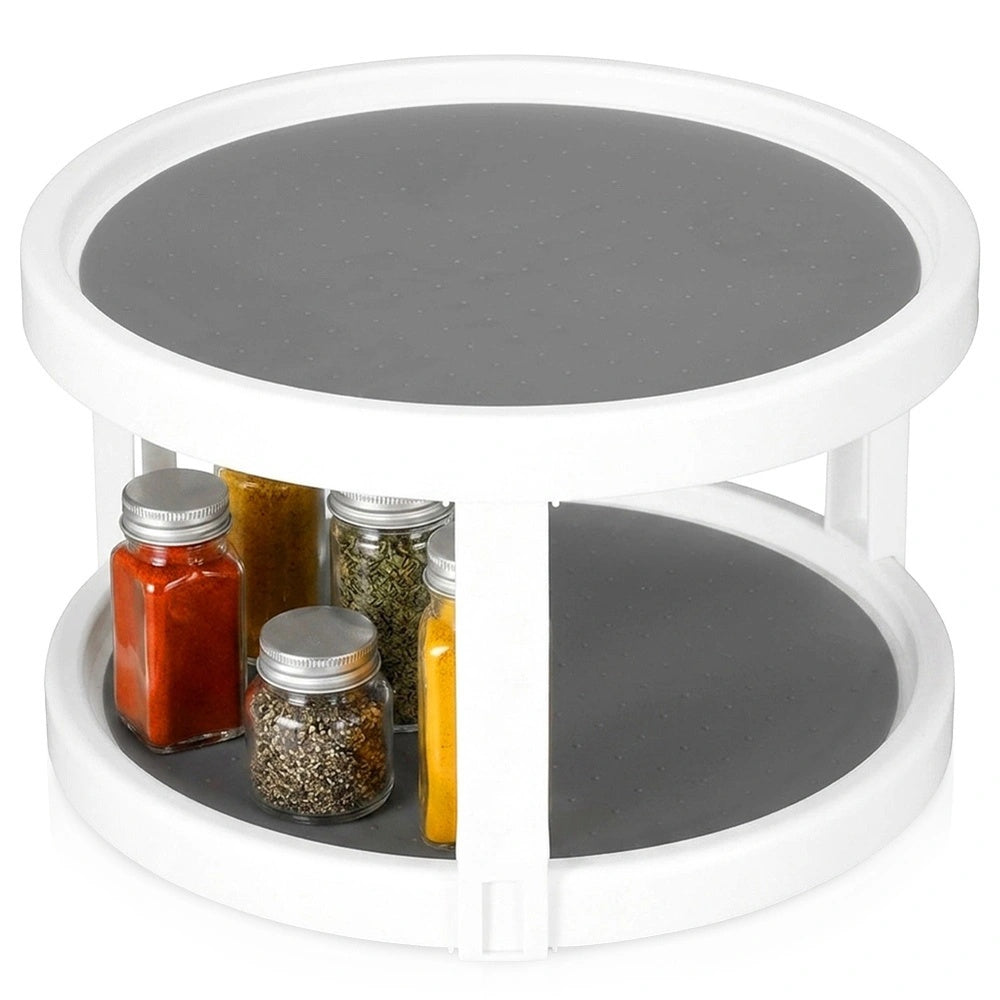 Two-tier Rotating Kitchen Shelf, 25x15.5 Cm