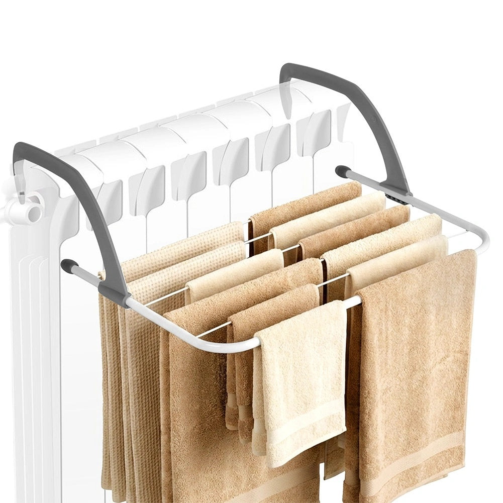 Radiator Clothes Drying Rack, Metal, White, 51x34 Cm