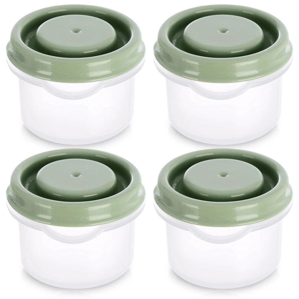 Set Of 4 Airtight 50ml Sauce Containers With Lids