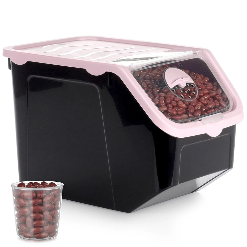 Vegetable Storage Container With Lid, 12l, Black