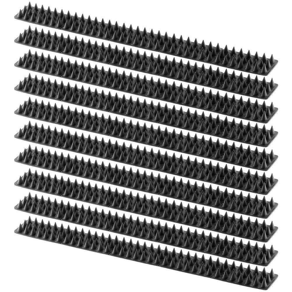 Black Plastic Bird Spikes, 50x4.3 Cm, Set Of 10