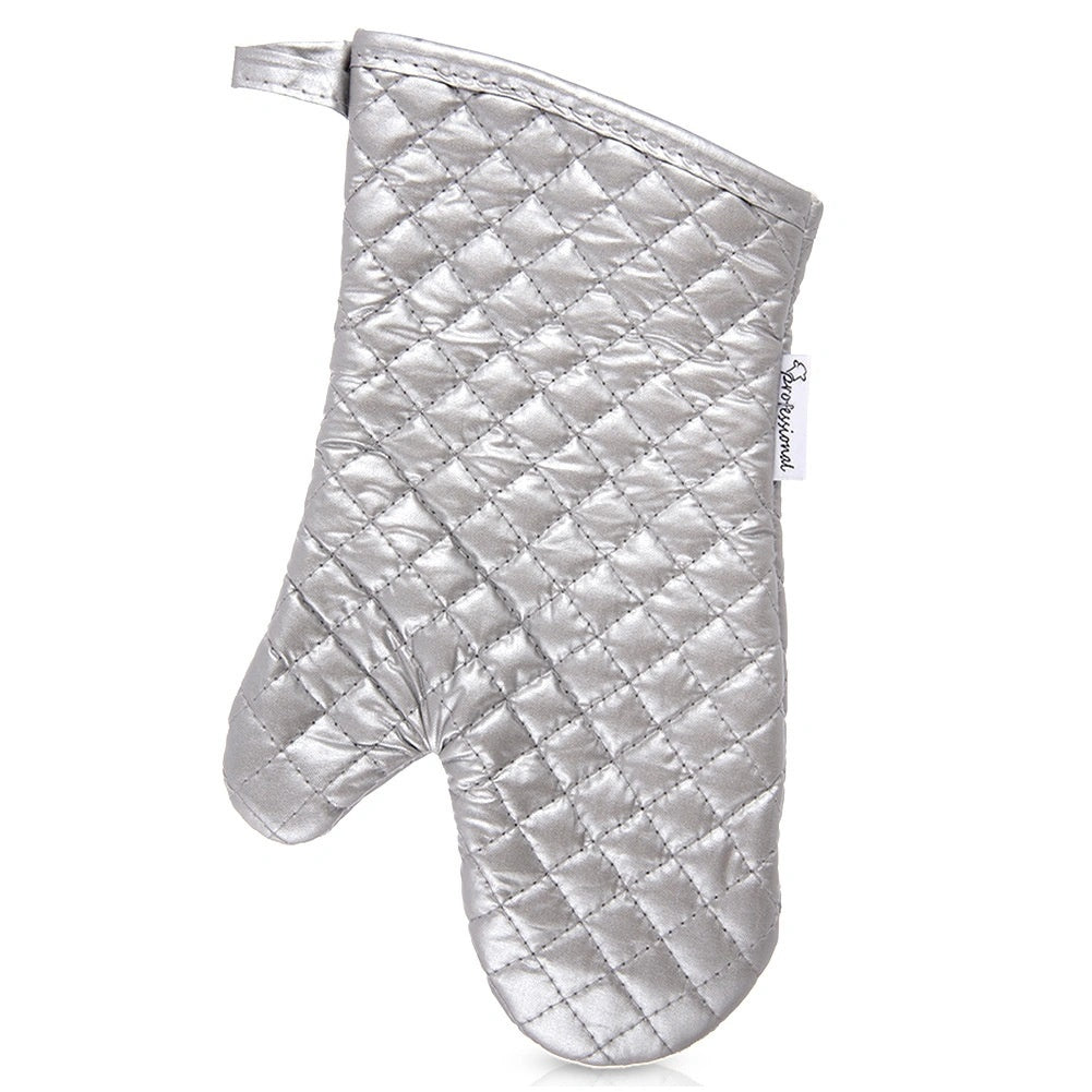 Silver Cotton Oven Glove, Heat Resistant To 250c