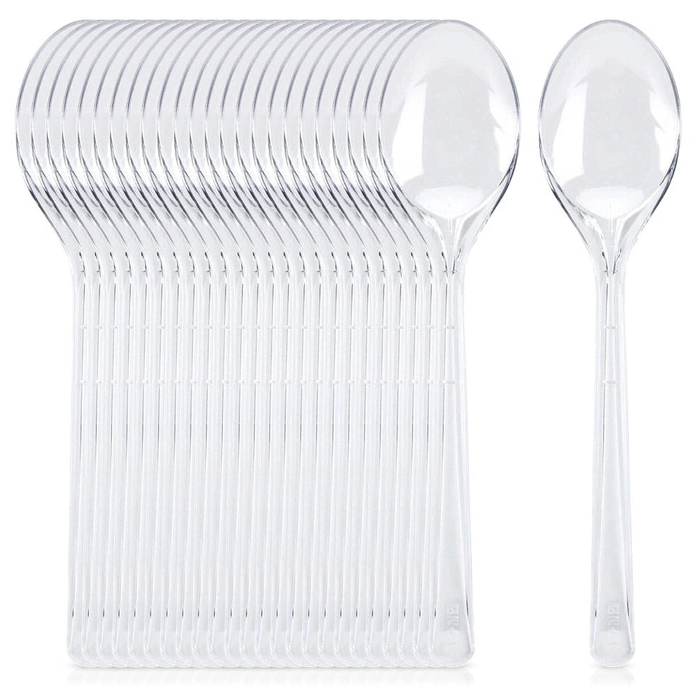 Reusable Plastic Spoons, 17.5 Cm, Set Of 25