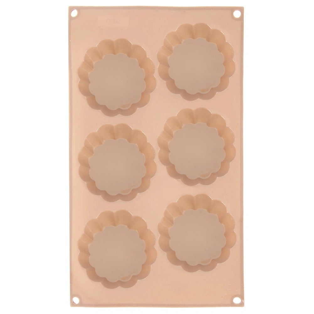 Silicone Flower Cookie Mold, Beige, 30x17.5x3 Cm