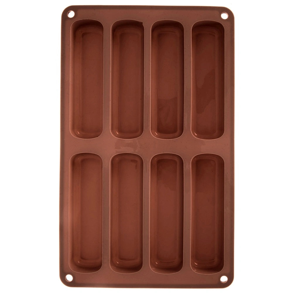 Silicone Finger Biscuit Mold, Brown, 28x17x2 Cm