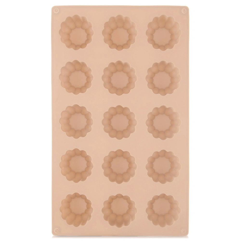 Silicone Flower Cookie Mold, Beige, 28x17x2.5 Cm