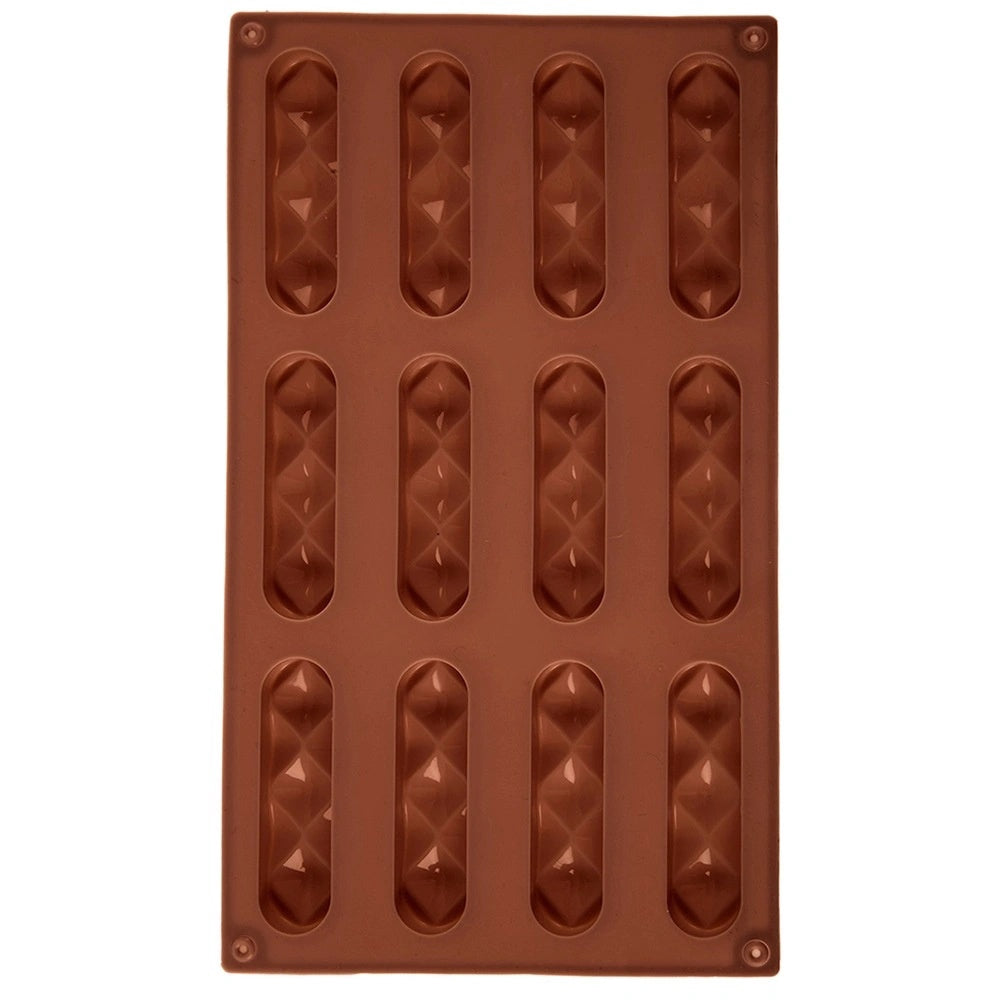 Silicone Cookie & Praline Mold, Brown, 29.5x17x1.5 Cm