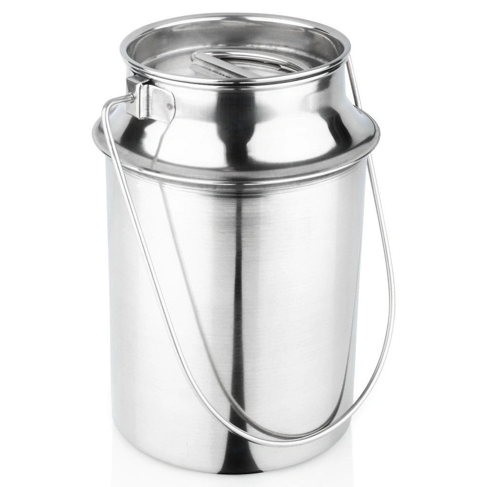 Stainless Steel Milk Can With Lid And Handle, 1.9l