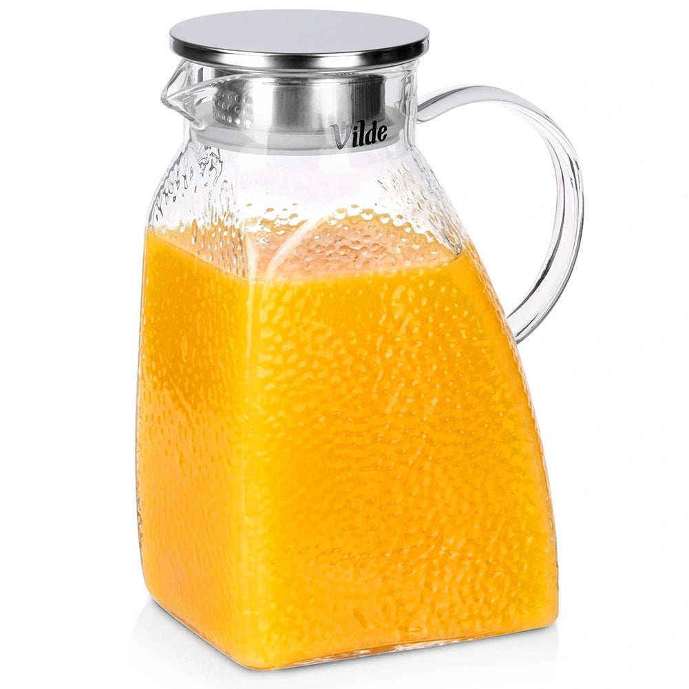 Glass Pitcher With Lid, Narrow, 1.8l Borosilicate