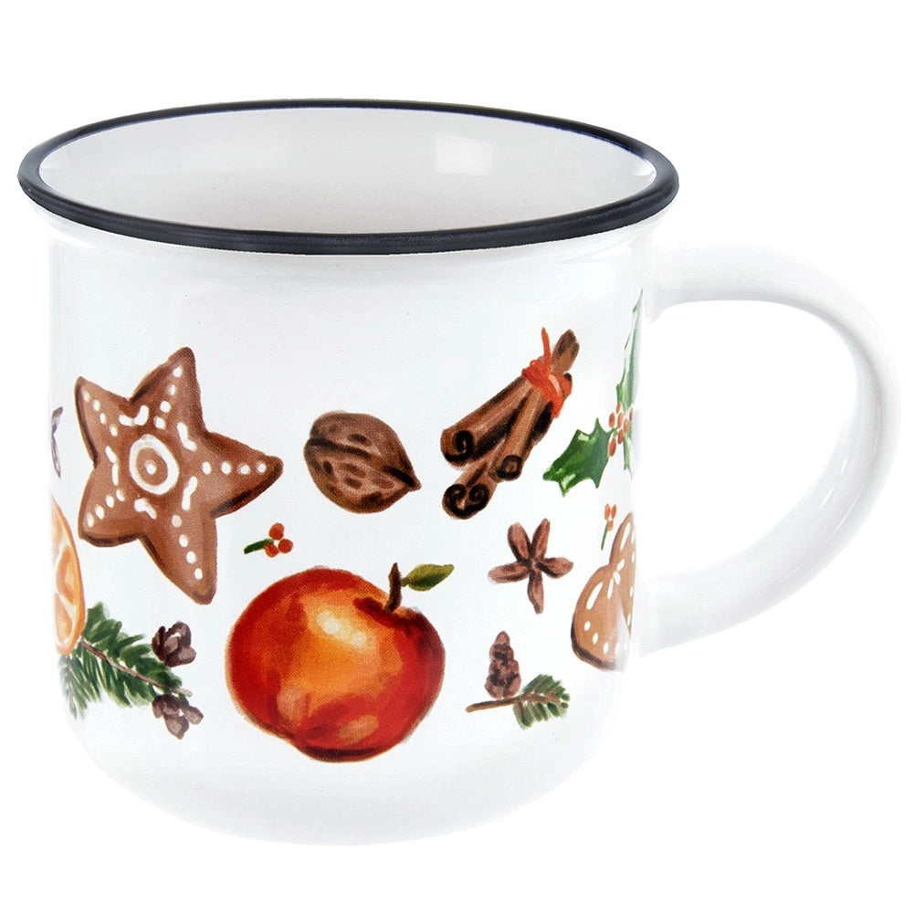 Ceramic Mug With Winter Motif, 330 Ml, Microwave Safe