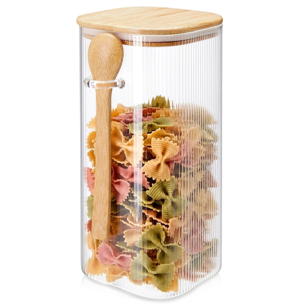Glass Food Storage Container With Bamboo Lid, 1.5l
